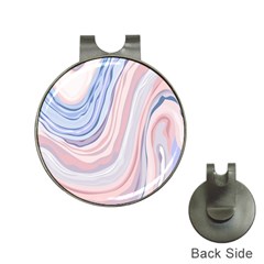 Marble Abstract Texture With Soft Pastels Colors Blue Pink Grey Hat Clips With Golf Markers by Mariart