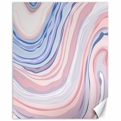 Marble Abstract Texture With Soft Pastels Colors Blue Pink Grey Canvas 16  X 20   by Mariart