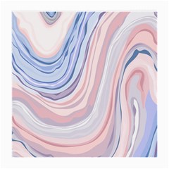 Marble Abstract Texture With Soft Pastels Colors Blue Pink Grey Medium Glasses Cloth (2-side) by Mariart