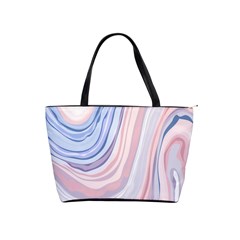 Marble Abstract Texture With Soft Pastels Colors Blue Pink Grey Shoulder Handbags by Mariart