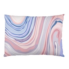 Marble Abstract Texture With Soft Pastels Colors Blue Pink Grey Pillow Case (two Sides) by Mariart