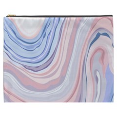 Marble Abstract Texture With Soft Pastels Colors Blue Pink Grey Cosmetic Bag (xxxl)  by Mariart