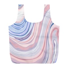 Marble Abstract Texture With Soft Pastels Colors Blue Pink Grey Full Print Recycle Bags (l)  by Mariart