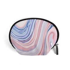 Marble Abstract Texture With Soft Pastels Colors Blue Pink Grey Accessory Pouches (small)  by Mariart