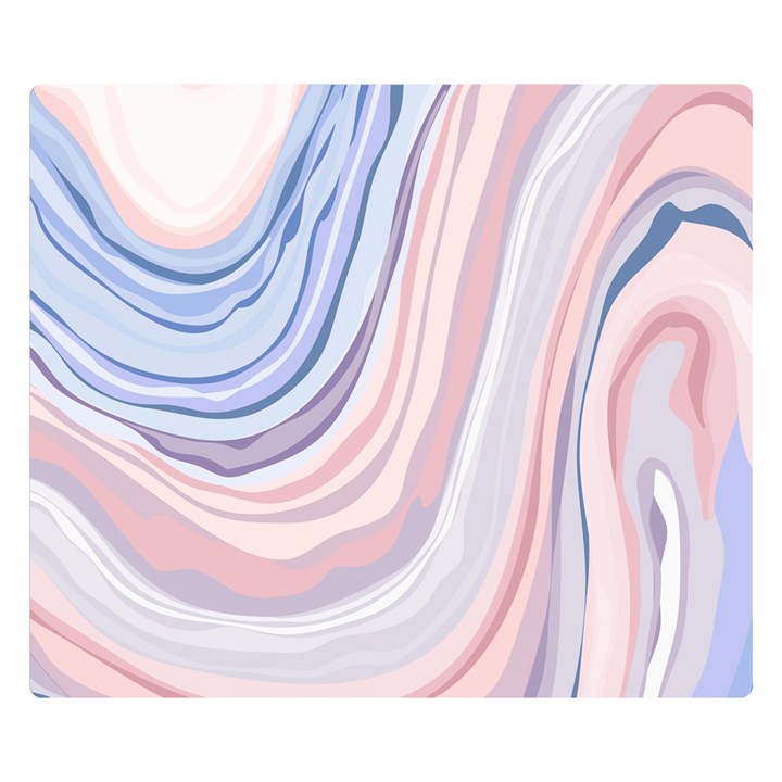 Marble Abstract Texture With Soft Pastels Colors Blue Pink Grey Double Sided Flano Blanket (Small) 