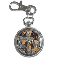 Apophysis Isometric Tessellation Orange Cube Fractal Triangle Key Chain Watches by Mariart