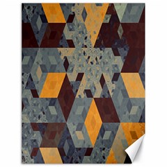 Apophysis Isometric Tessellation Orange Cube Fractal Triangle Canvas 18  X 24   by Mariart