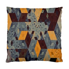 Apophysis Isometric Tessellation Orange Cube Fractal Triangle Standard Cushion Case (one Side) by Mariart