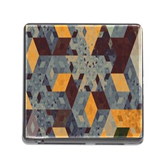 Apophysis Isometric Tessellation Orange Cube Fractal Triangle Memory Card Reader (square) by Mariart