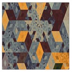 Apophysis Isometric Tessellation Orange Cube Fractal Triangle Large Satin Scarf (Square) Front