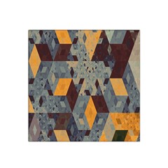 Apophysis Isometric Tessellation Orange Cube Fractal Triangle Satin Bandana Scarf by Mariart