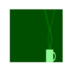 Mug Green Hot Tea Coffe Small Satin Scarf (square) by Mariart