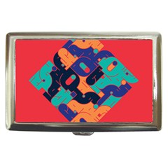 Plaid Red Sign Orange Blue Cigarette Money Cases