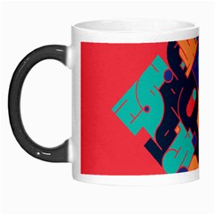 Plaid Red Sign Orange Blue Morph Mugs