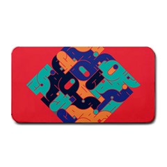 Plaid Red Sign Orange Blue Medium Bar Mats by Mariart