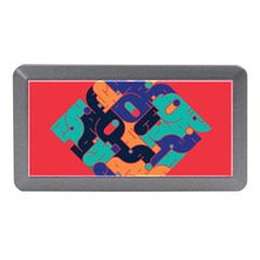 Plaid Red Sign Orange Blue Memory Card Reader (mini) by Mariart