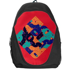 Plaid Red Sign Orange Blue Backpack Bag by Mariart