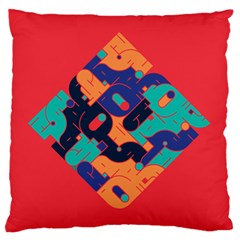 Plaid Red Sign Orange Blue Standard Flano Cushion Case (one Side) by Mariart