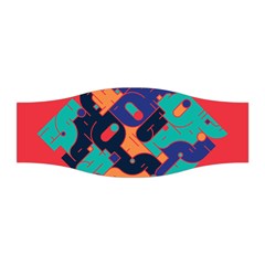 Plaid Red Sign Orange Blue Stretchable Headband