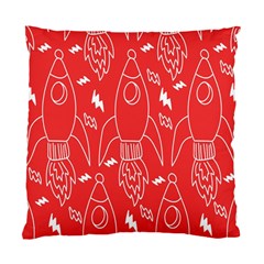 Moon Red Rocket Space Standard Cushion Case (two Sides) by Mariart