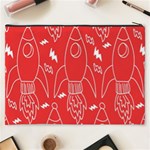 Moon Red Rocket Space Cosmetic Bag (XXXL)  Back