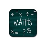 Maths School Multiplication Additional Shares Rubber Coaster (Square)  Front