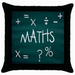 Maths School Multiplication Additional Shares Throw Pillow Case (Black) Front