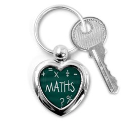 Maths School Multiplication Additional Shares Key Chains (heart)  by Mariart