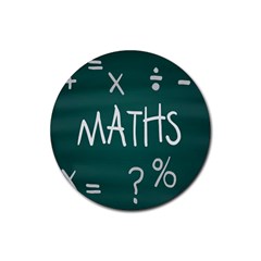 Maths School Multiplication Additional Shares Rubber Coaster (round)  by Mariart