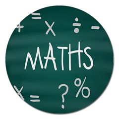 Maths School Multiplication Additional Shares Magnet 5  (round) by Mariart