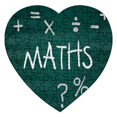 Maths School Multiplication Additional Shares Jigsaw Puzzle (heart) by Mariart