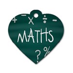 Maths School Multiplication Additional Shares Dog Tag Heart (Two Sides) Front