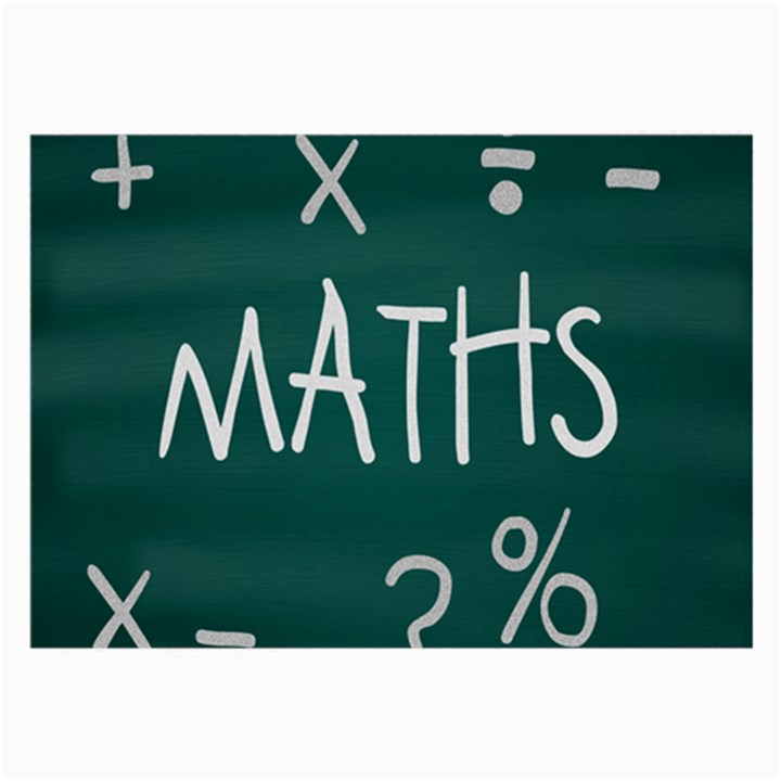 Maths School Multiplication Additional Shares Large Glasses Cloth (2-Side)