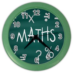 Maths School Multiplication Additional Shares Color Wall Clocks by Mariart