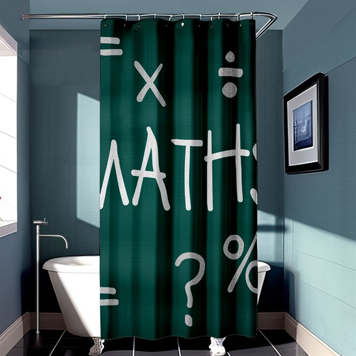 Maths School Multiplication Additional Shares Shower Curtain 36  x 72  (Stall) 