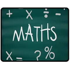 Maths School Multiplication Additional Shares Double Sided Fleece Blanket (medium)  by Mariart