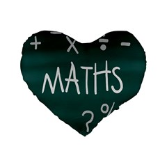 Maths School Multiplication Additional Shares Standard 16  Premium Flano Heart Shape Cushions by Mariart