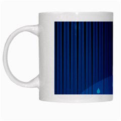 Rain Blue Sky Water Black Line White Mugs by Mariart