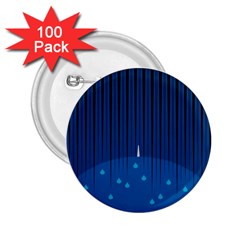 Rain Blue Sky Water Black Line 2 25  Buttons (100 Pack) 