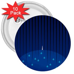 Rain Blue Sky Water Black Line 3  Buttons (10 Pack)  by Mariart