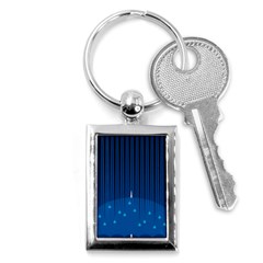 Rain Blue Sky Water Black Line Key Chains (rectangle)  by Mariart