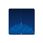 Rain Blue Sky Water Black Line Square Magnet Front