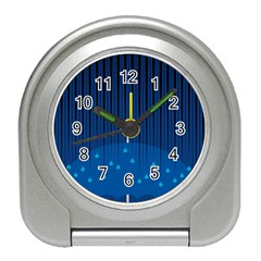 Rain Blue Sky Water Black Line Travel Alarm Clocks by Mariart