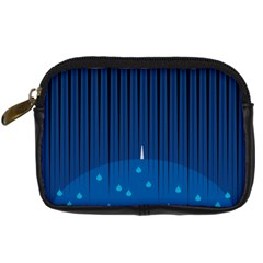 Rain Blue Sky Water Black Line Digital Camera Cases by Mariart