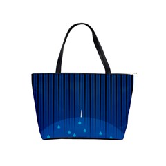 Rain Blue Sky Water Black Line Shoulder Handbags by Mariart