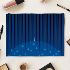 Rain Blue Sky Water Black Line Cosmetic Bag (xl) by Mariart