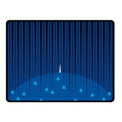 Rain Blue Sky Water Black Line Fleece Blanket (small) by Mariart