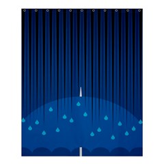 Rain Blue Sky Water Black Line Shower Curtain 60  X 72  (medium)  by Mariart