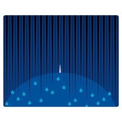 Rain Blue Sky Water Black Line Double Sided Flano Blanket (medium)  by Mariart