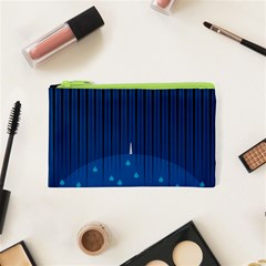 Rain Blue Sky Water Black Line Cosmetic Bag (xs) by Mariart